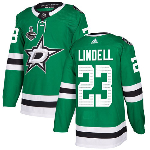Adidas Men Dallas Stars #23 Esa Lindell Green Home Authentic 2020 Stanley Cup Final Stitched NHL Jersey